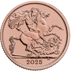 Pół Suwerena Karol III 2025 – złota moneta z wizerunkiem nowego monarchy