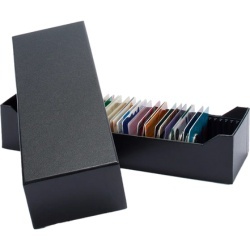 Czarne pudełko archiwizacyjne LOGIK na 40 sztabek w blistrach – elegancki organizer kolekcji – GoldInvest24