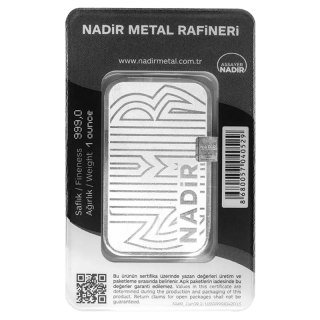 1 oz Silberbarren | Nadir Metal Rafineri