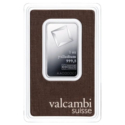 1 oz Palladiumbarren | Valcambi