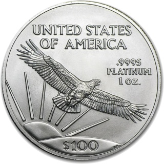 1 oz American Platinum Eagle Münze gemischte Jahrgänge