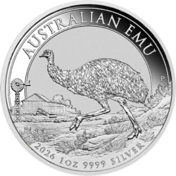 1 oz Emu Silbermünze Perth Mint 2026