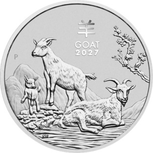 1 oz Lunar III Jahr der Ziege Silbermünze | 2027
