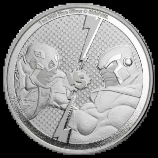 1 oz Marvel Captain America vs Thanos Silver Coin | 2025