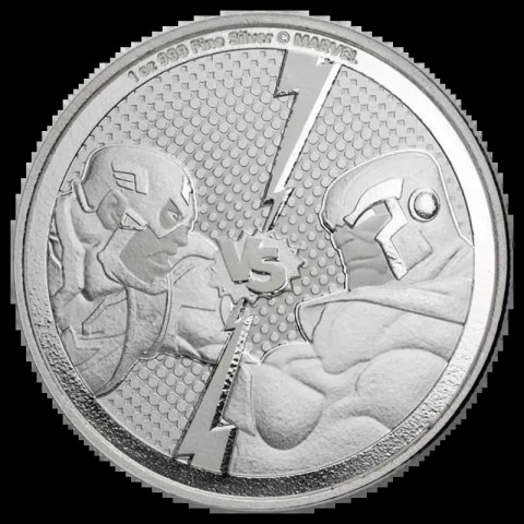 1 oz Marvel Captain America vs Thanos Silver Coin | 2025