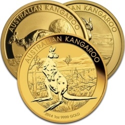 1 oz Nugget Kangaroo Goldmünze 999,9 The Perth Mint in Schutzkapsel