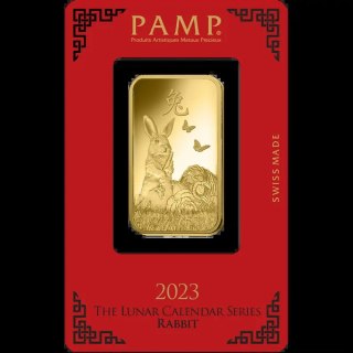 1 oz PAMP Lunar Goldbarren Hase