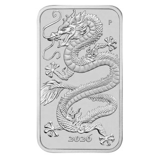 1 Unze Dragon Rechteckige Silbermünze | 2026