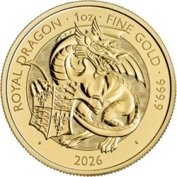 1 oz Tudor Beasts Royal Dragon Goldmünze 2026 The Royal Mint
