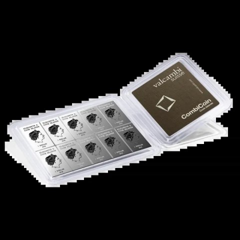 10 x 10 g Combicoin Silver Bar Valcambi
