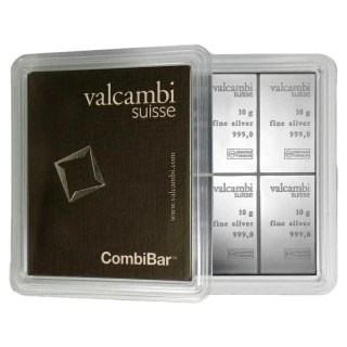10 x 10 g Silberbarren | CombiBar® | Valcambi