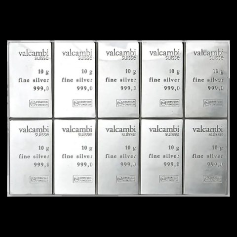 10 × 10g Silberbarren | 2. Wahl