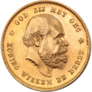 10 Gulden Niederlande Wilhelm III. Goldmünze | 1875 - 1889