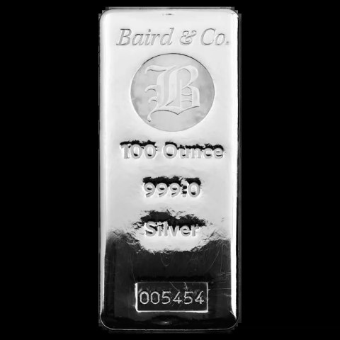 100 oz Silberbarren | Baird & Co.