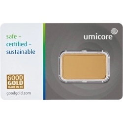 10 g Goldbarren Umicore in originaler Schutzverpackung