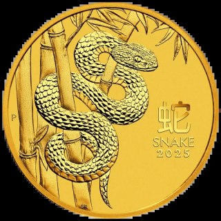 1/10 Unze Lunar III Jahr der Schlange Goldmünze | 2025