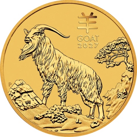 1/10 oz Lunar III Jahr der Ziege Goldmünze | 2027