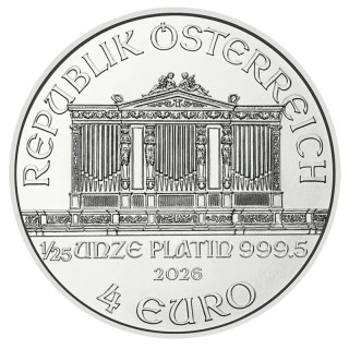 1/25 oz Wiener Philharmoniker Platinmünze 2026