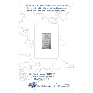 1 g Platinbarren | PAMP Fortuna