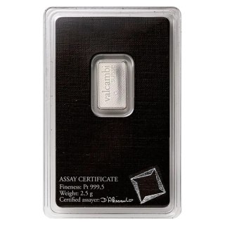 2,5 g Platinbarren Valcambi