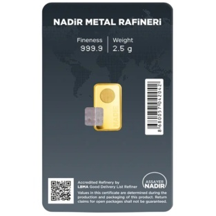 2,5 g Goldbarren | Nadir | LBMA