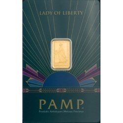 2.5g Złota Sztabka | PAMP | Lady of Liberty