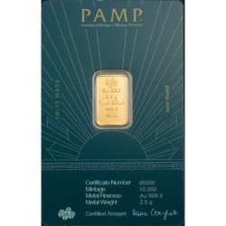 2,5 g Goldbarren | PAMP | Lady of Liberty