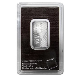 20 g Platinbarren Valcambi