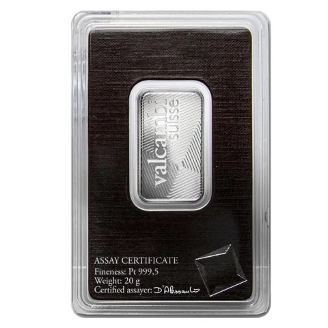 20 g Platinbarren Valcambi