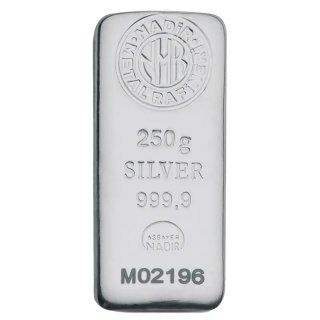 250 g Silberbarren | Nadir Metal Rafineri