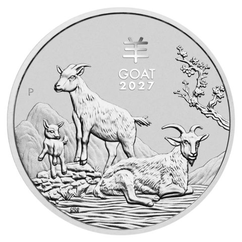 5 oz Lunar III Rok Koza Srebrna Moneta | 2027