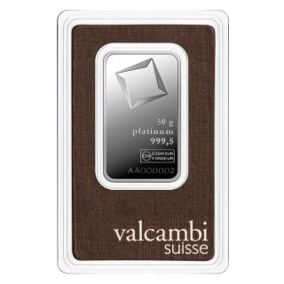 50 g Platinbarren Valcambi