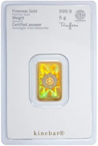 Heraeus Kinebar® 5g Goldbarren mit Hologramm
