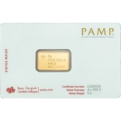 5 g Goldbarren | PAMP | America the Free: Bald Eagle