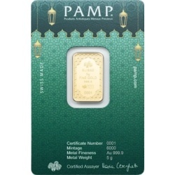 5 g Goldbarren PAMP Suisse Eid Mubarak Au 999,9 in CertiPAMP