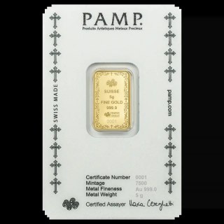 5 g Goldbarren Kreuz des Christentums | PAMP Suisse