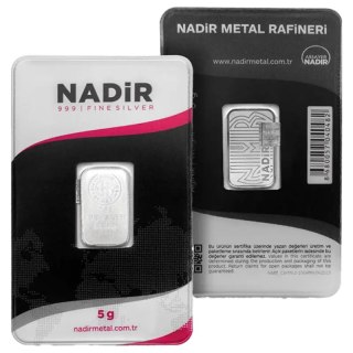 Nadir Metal Rafineri 5 g Silberbarren