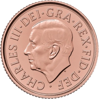 Gedenkausgabe Sovereign Karl III Goldmünze | 2022