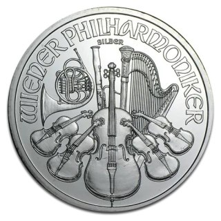 1 oz Wiener Philharmoniker Silbermünze | Gemischte Jahrgänge