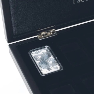 Volterra Uno | Coin Box for 18 Rectangular Dragon Silver Coins in Capsules