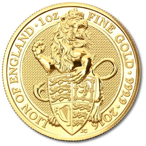 1 oz Queen's Beasts Lion of England Goldmünze | 2016