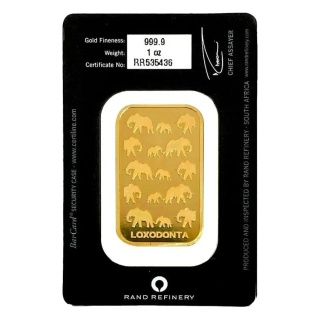 1 Unze Goldbarren | Loxodonta Africana | Rand Refinery