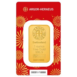 1 oz Jahr des Pferdes Goldbarren | Argor-Heraeus | 2026