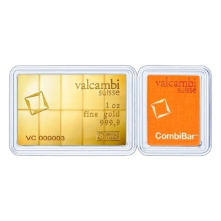 10 x 1/10 oz CombiBar® Goldbarren | Valcambi