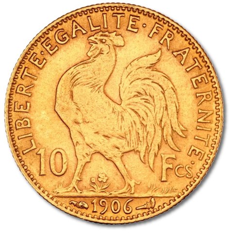 10 Französische Francs Marianne und Hahn Goldmünze | 1899-1914
