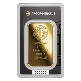 100 g Goldbarren | Argor-Heraeus | Geprägt