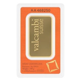 100 g Goldbarren | Valcambi | Geprägt