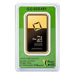 100 g Goldbarren | Valcambi | Green Gold
