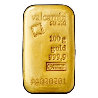 100 g Goldbarren | Valcambi | Gegossen