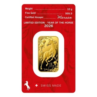 10 g Jahr des Pferdes Goldbarren | Argor-Heraeus | 2026